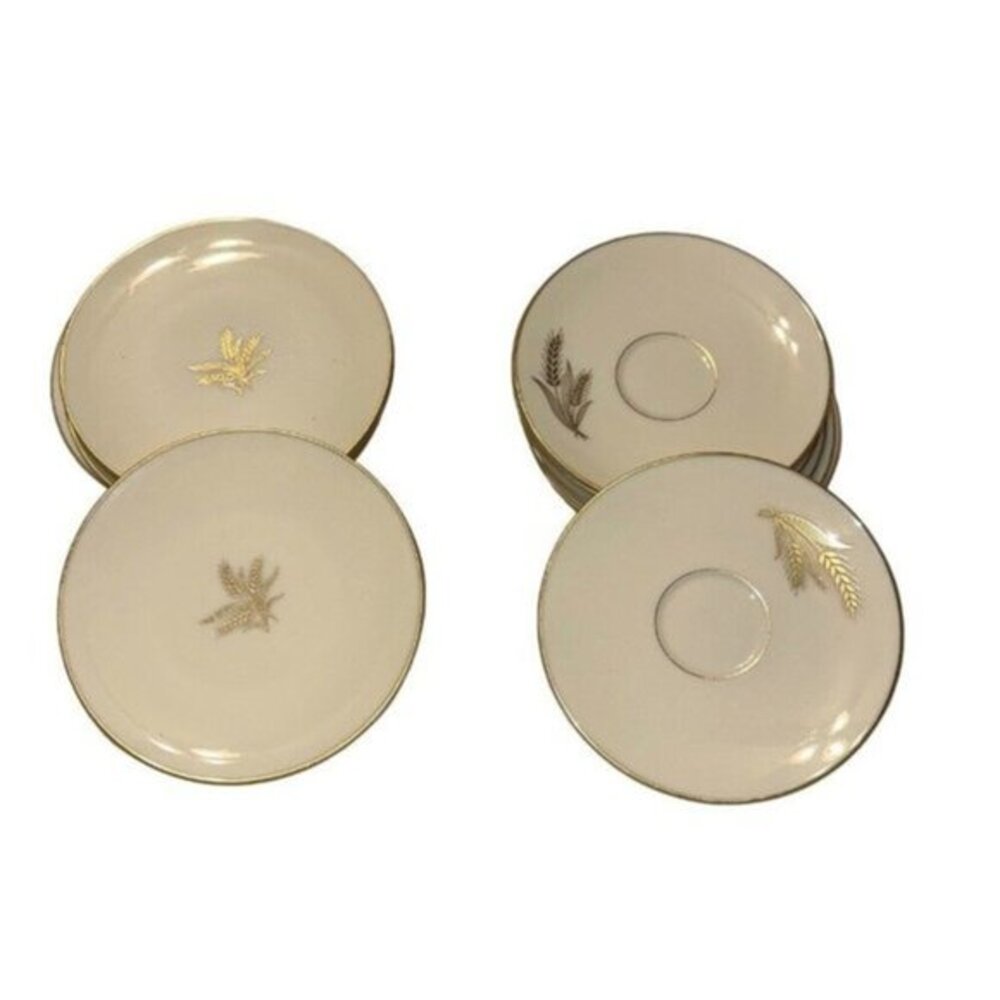 Vintage Lenox Wheat Side Dinner Plates Golden Wheat Art Set Of 8